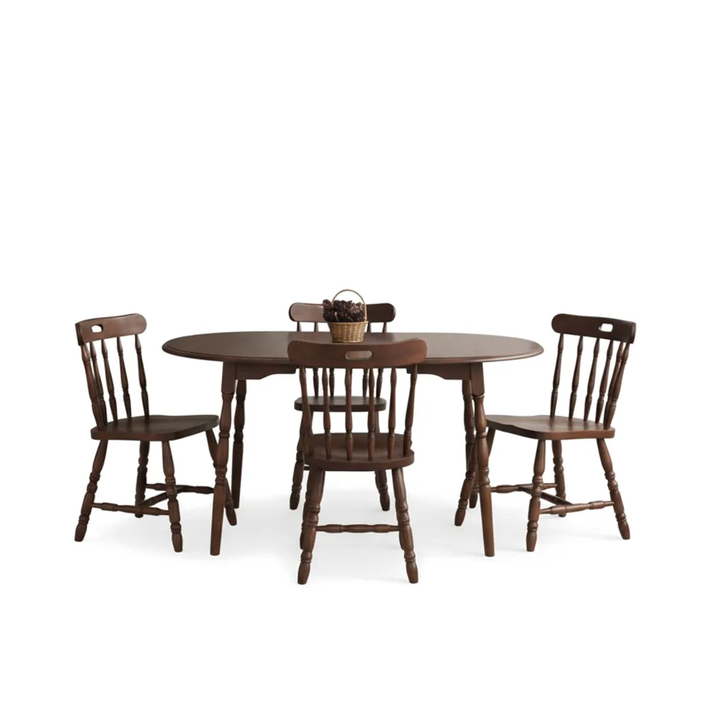Set aus 260 Tischen und 4 Holzstühlen GL1
