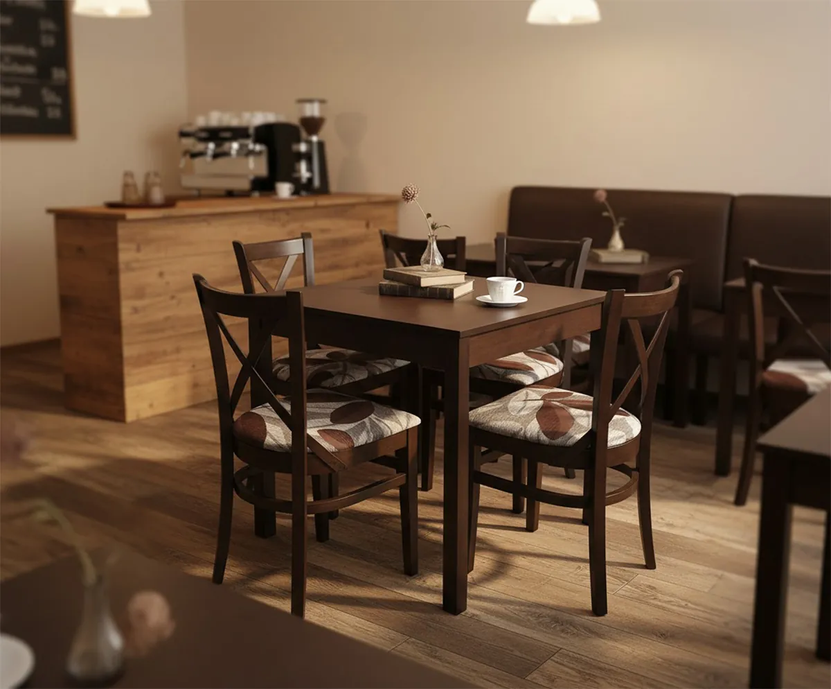Restauranttisch mit MD470 Stühlen