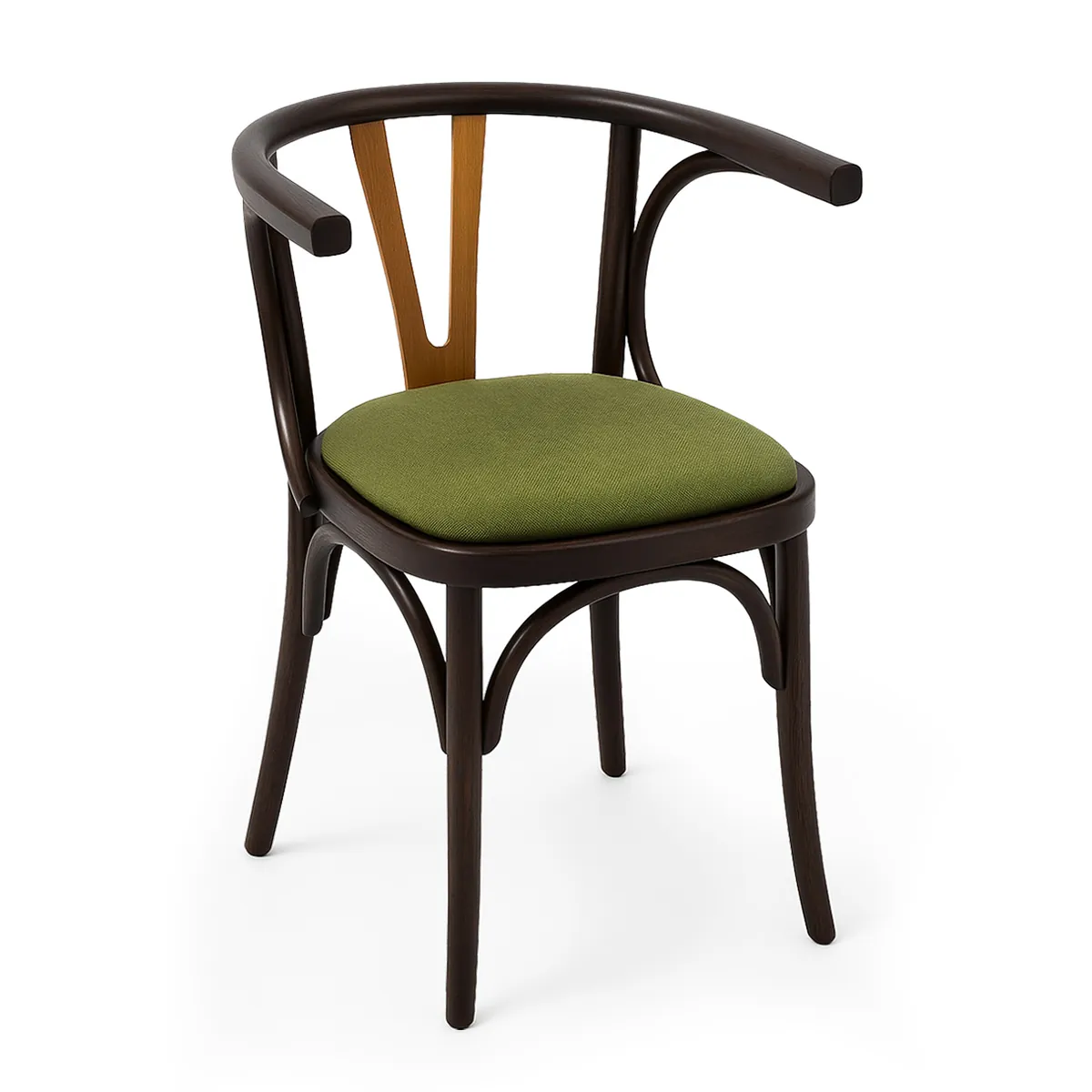 Gepolsterter Wishbone-Stuhl