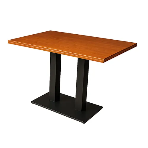 Tisch mit zwei Metallbeinen