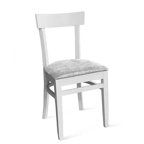 Weiß gepolsterter Stuhl MD127
